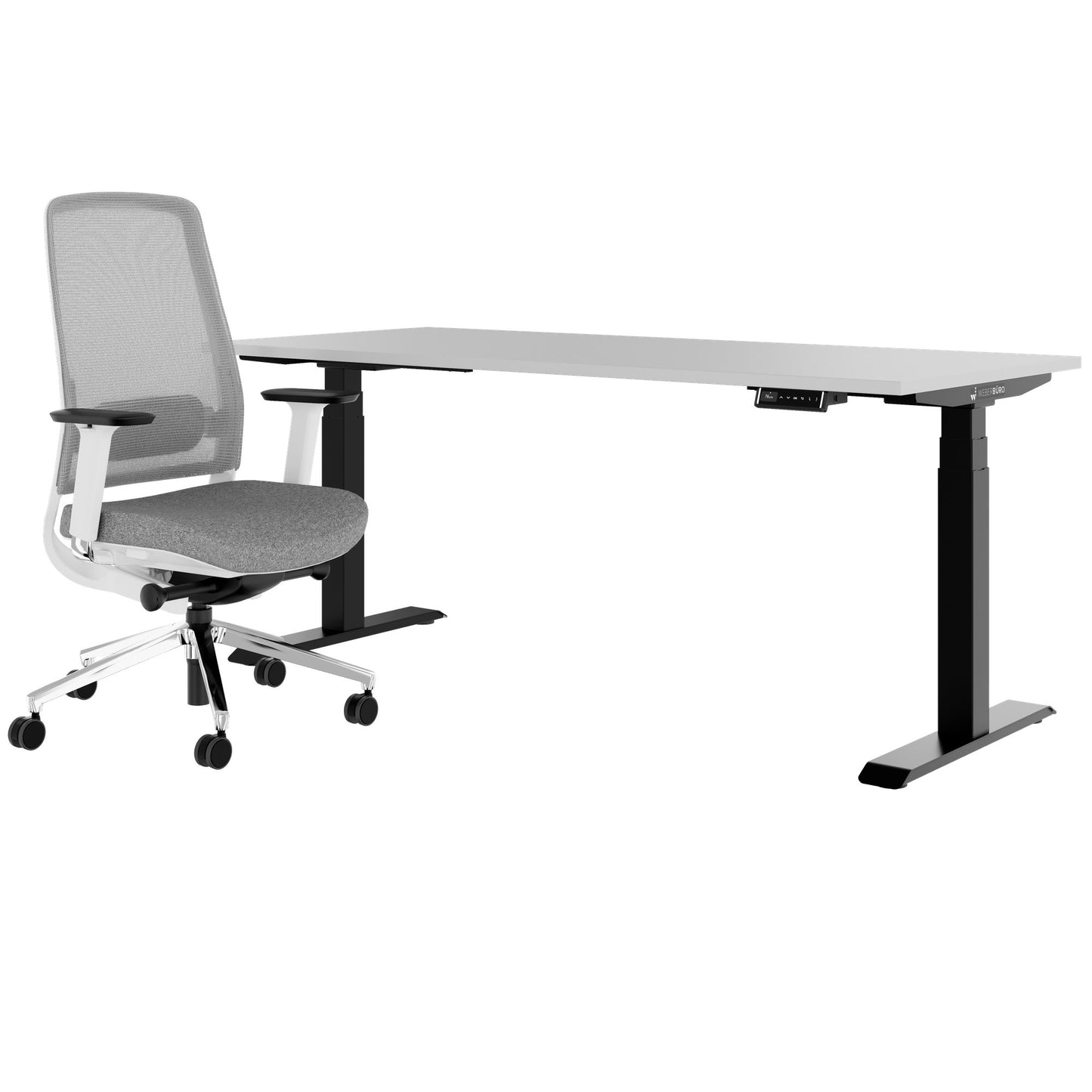 TELDRA Pro & FILO | Set per postazione di lavoro, grigio perla