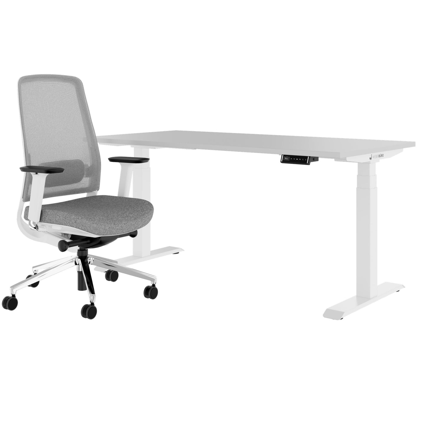 TELDRA Pro & FILO | Set per postazione di lavoro, grigio perla