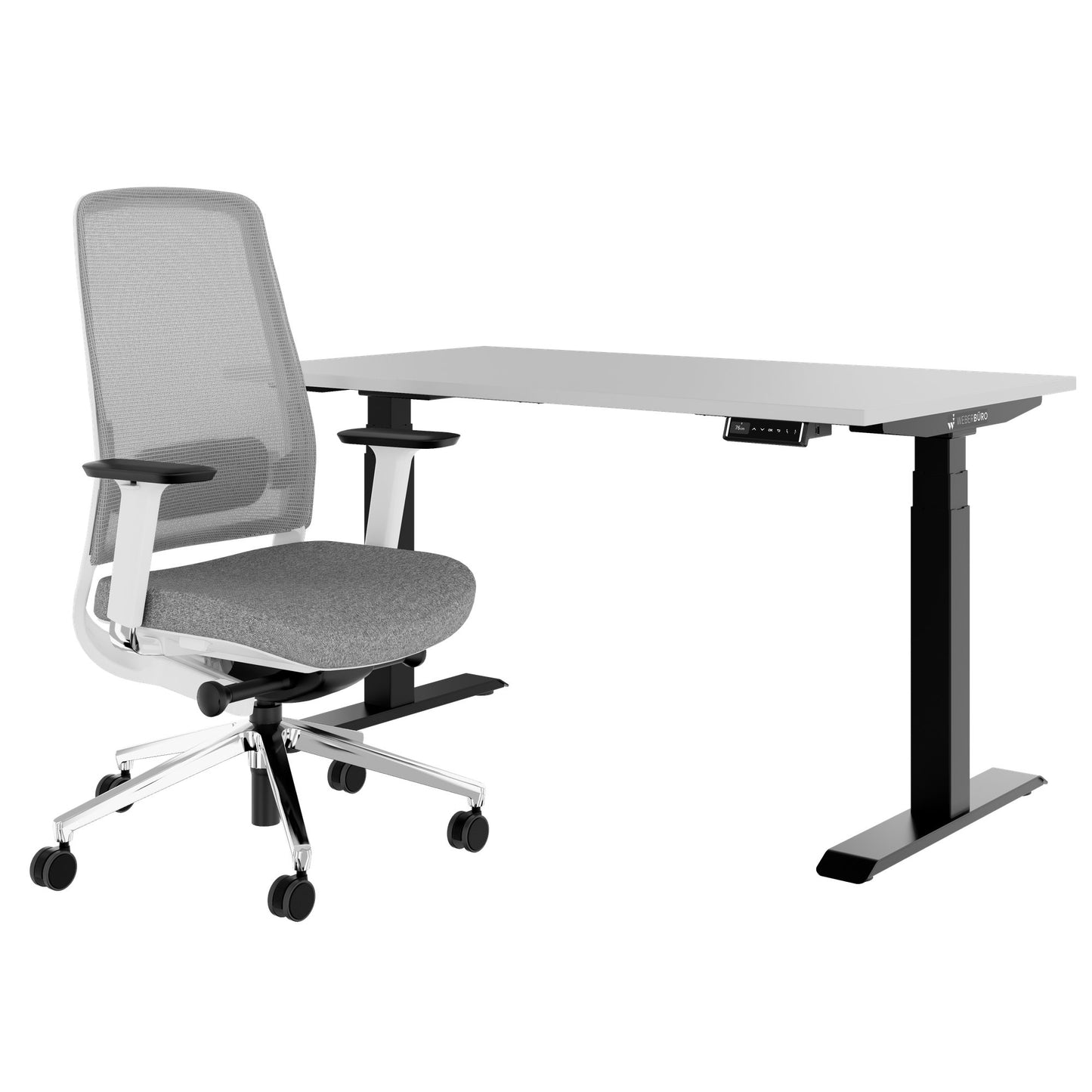 TELDRA Pro & FILO | Set per postazione di lavoro, grigio perla