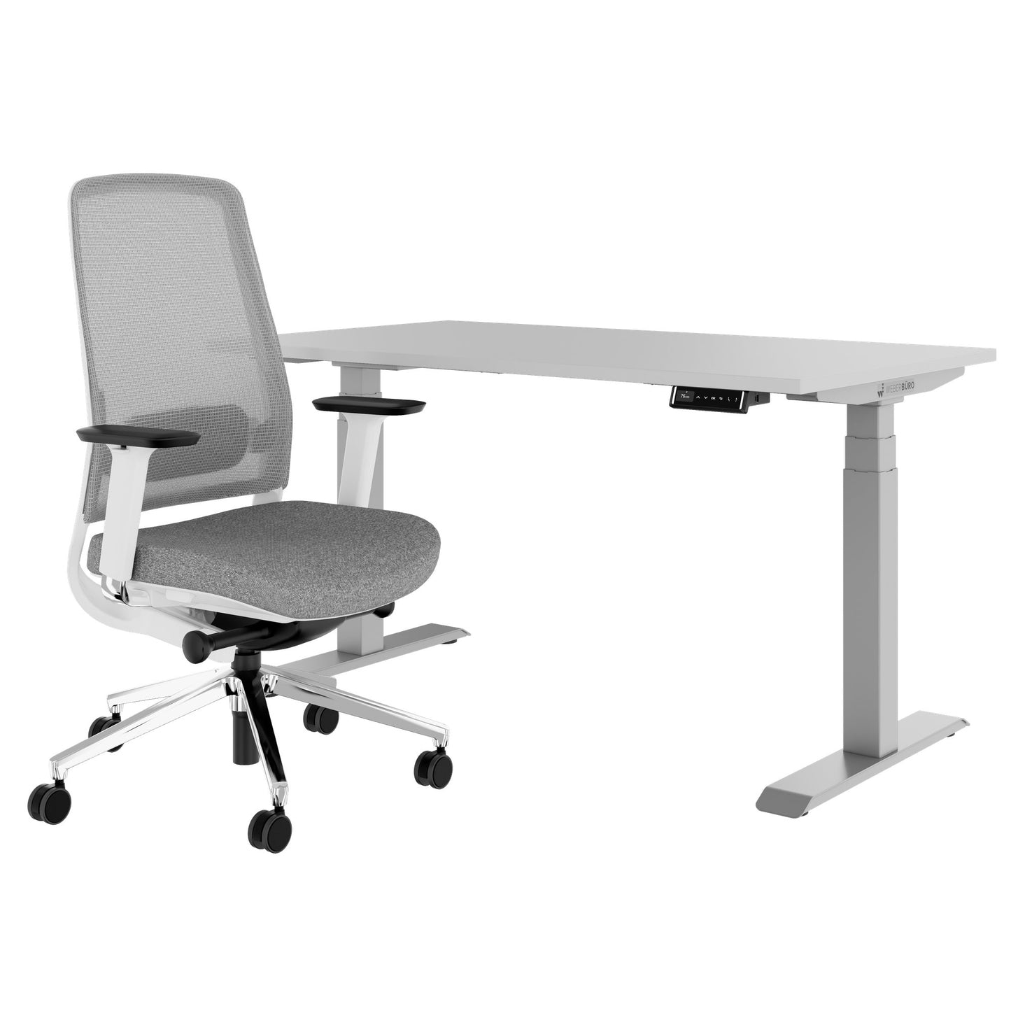 TELDRA Pro & FILO | Set per postazione di lavoro, grigio perla