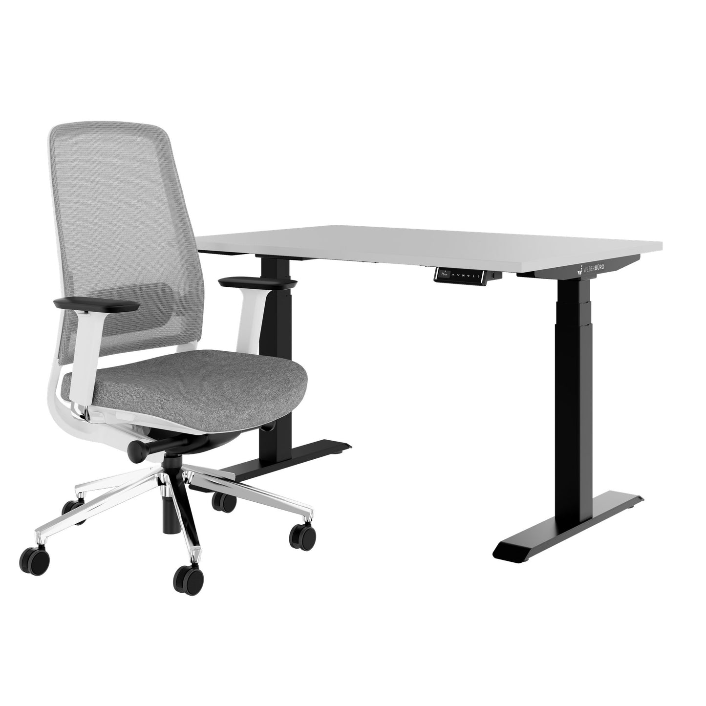 TELDRA Pro & FILO | Set per postazione di lavoro, grigio perla