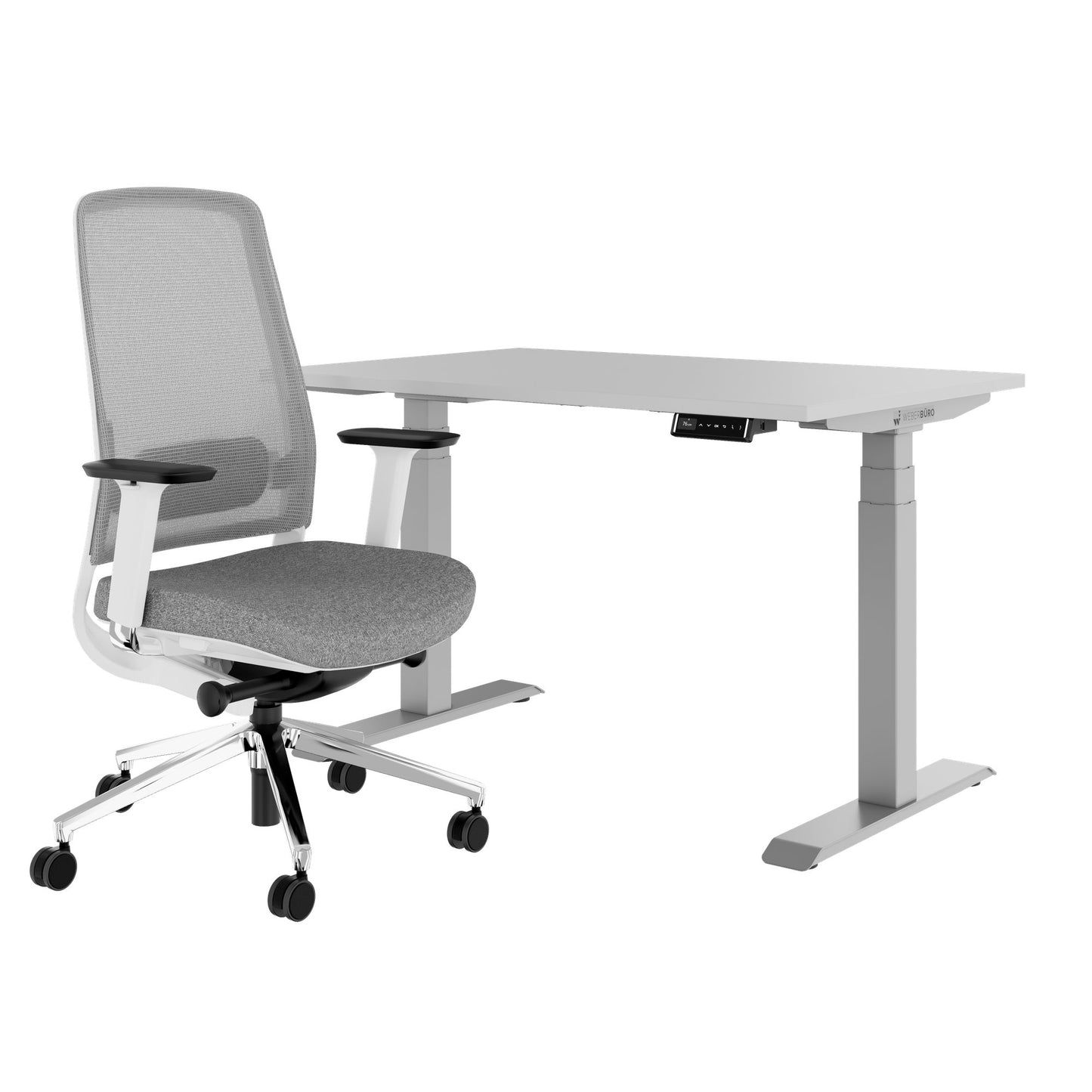 TELDRA Pro & FILO | Set per postazione di lavoro, grigio perla