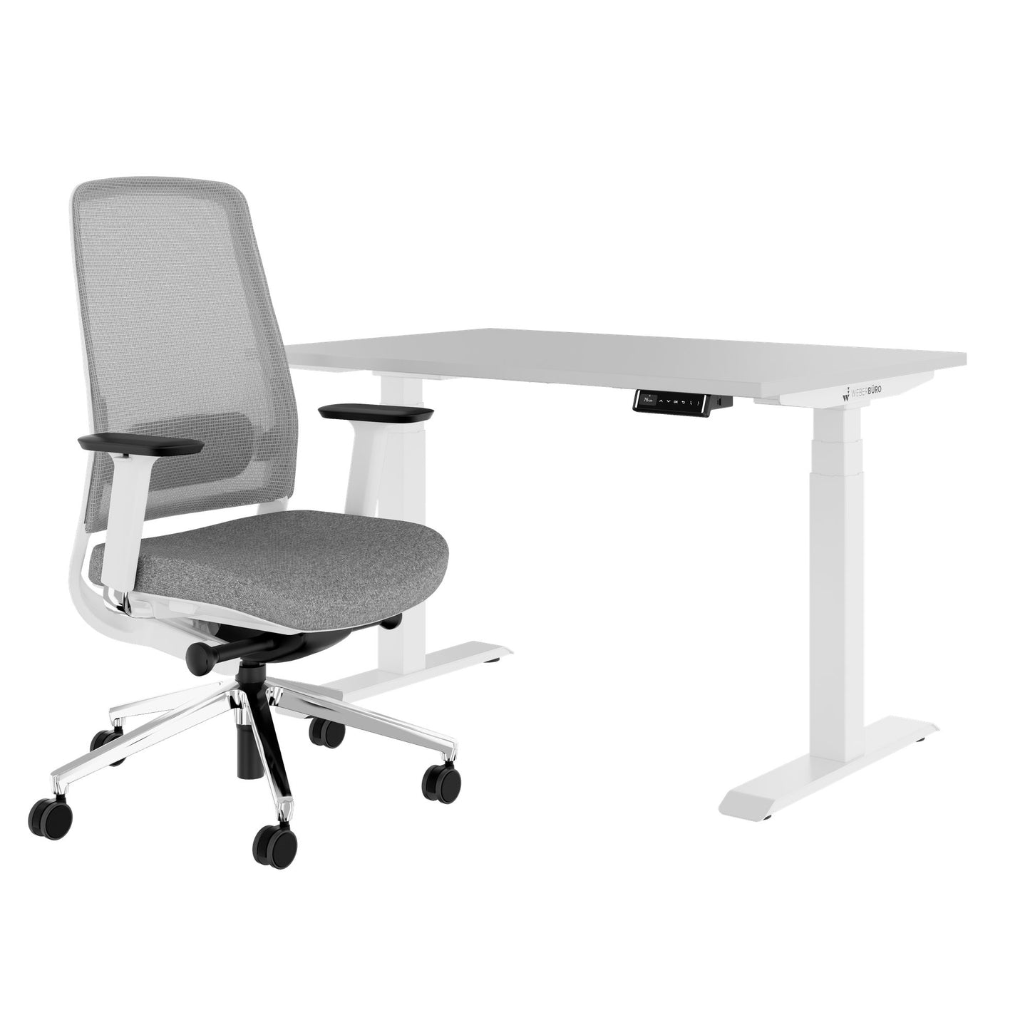 TELDRA Pro & FILO | Set per postazione di lavoro, grigio perla