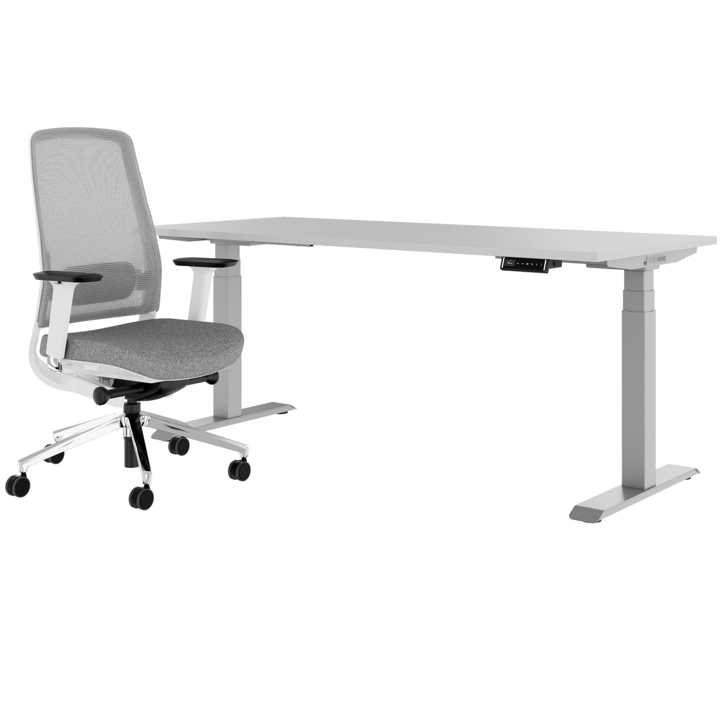 TELDRA Pro & FILO | Set per postazione di lavoro, grigio perla