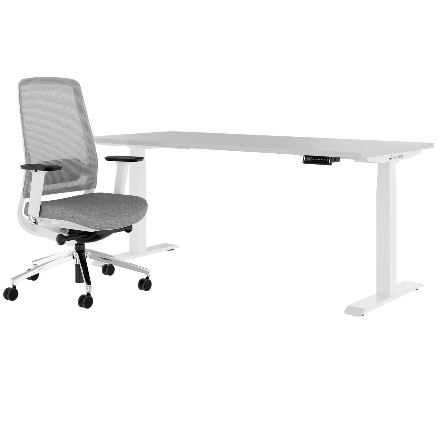 TELDRA Pro & FILO | Set per postazione di lavoro, grigio perla