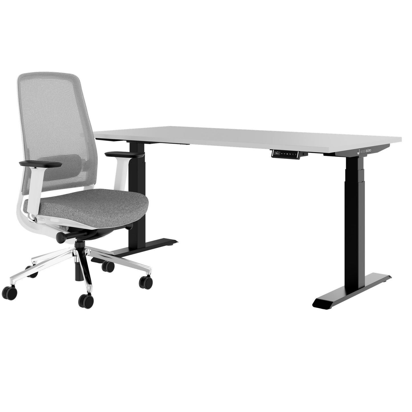 TELDRA Pro & FILO | Set per postazione di lavoro, grigio perla