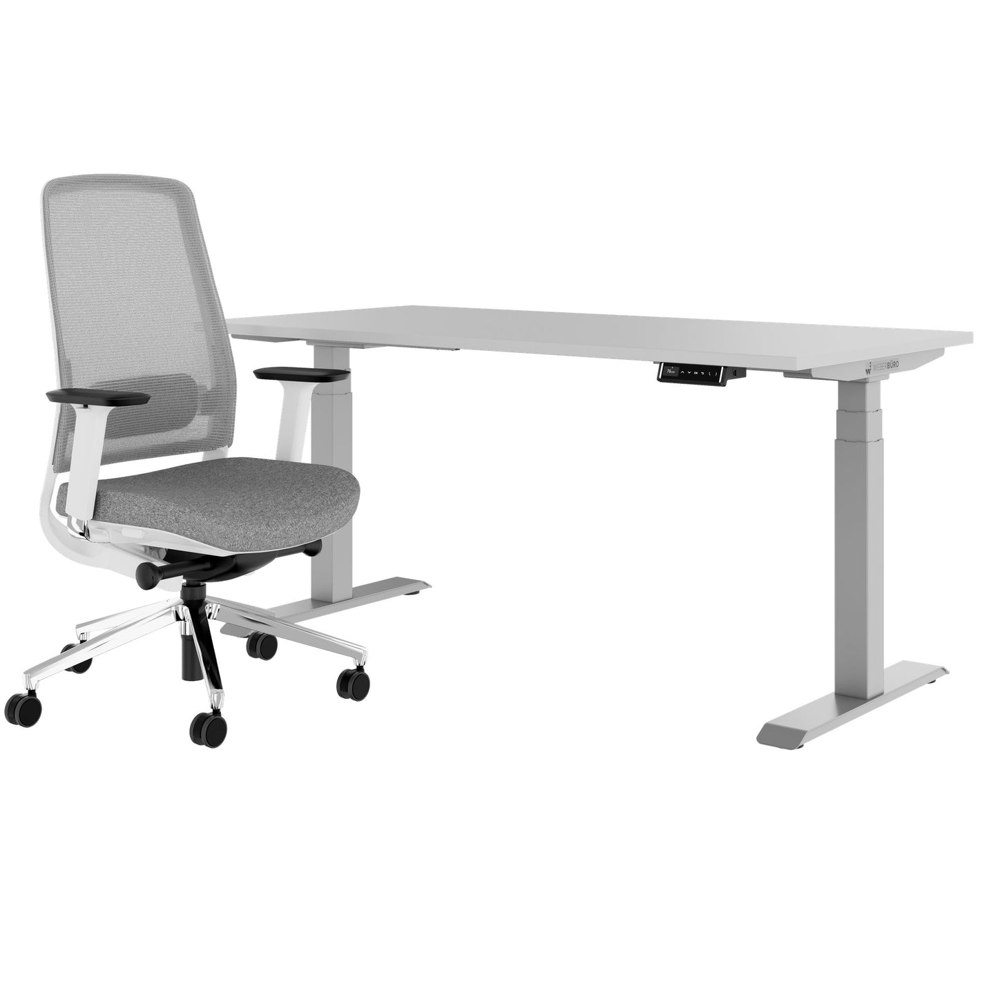 TELDRA Pro & FILO | Set per postazione di lavoro, grigio perla