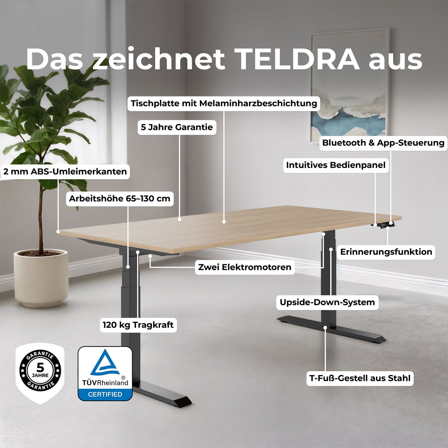 TELDRA Pro & FILO | Arbeitsplatz-Set, Weiß