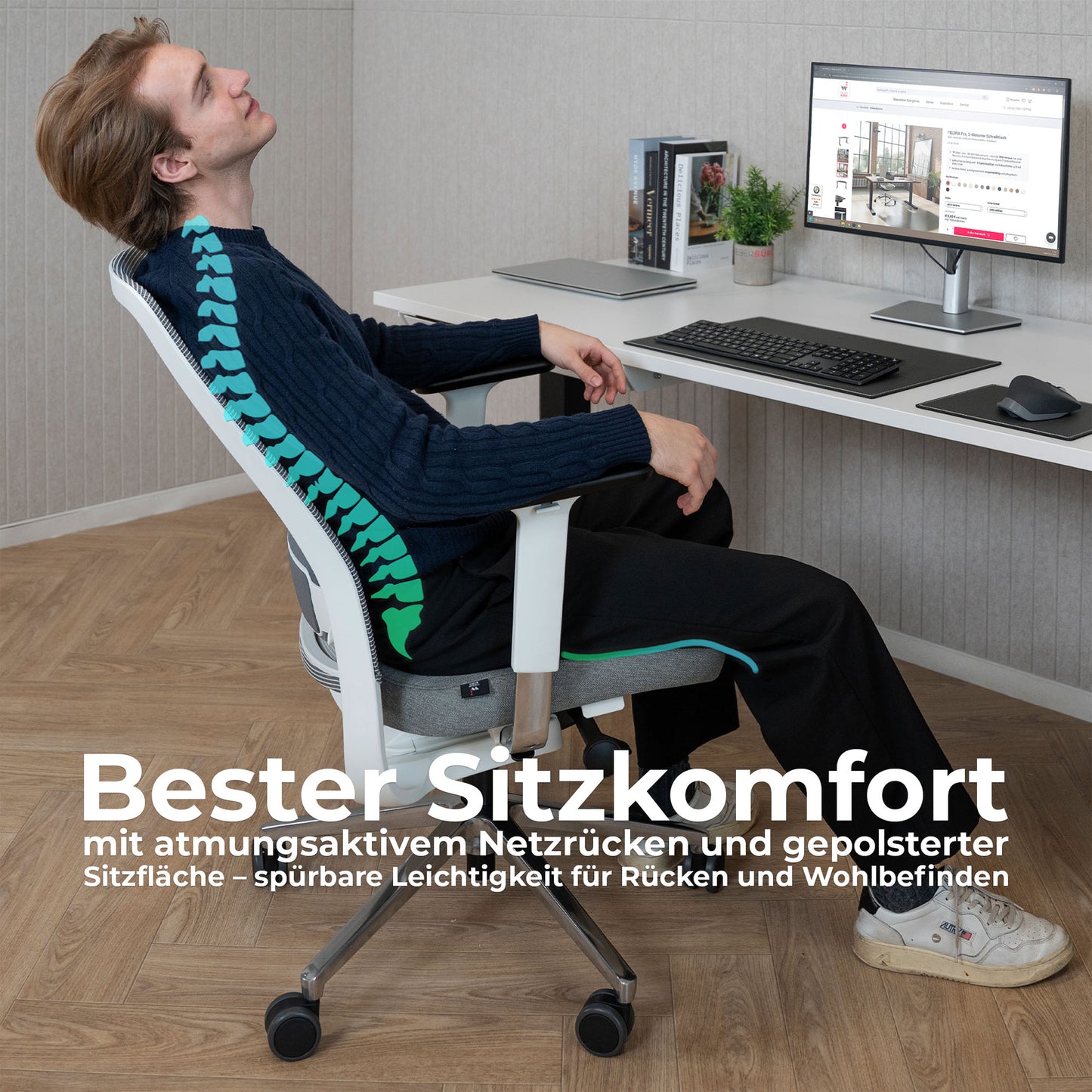 TELDRA Pro & FILO | Arbeitsplatz-Set, Weiß