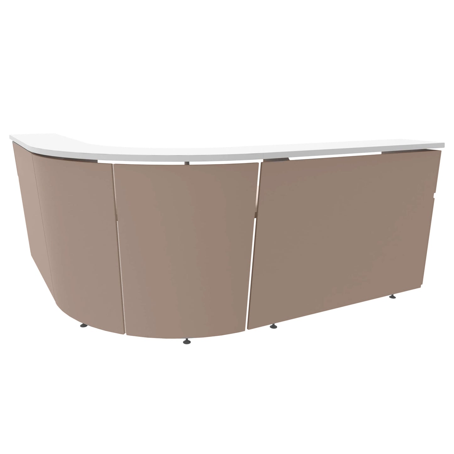 TERA reception desk | 2600 x 2250 mm, cappuccino