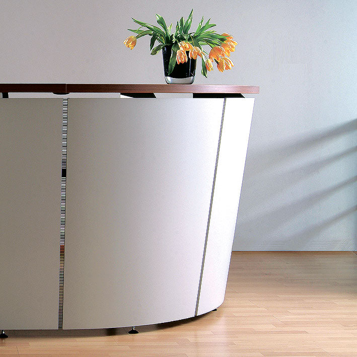 TERA reception desk | 2600 x 2250 mm, cappuccino