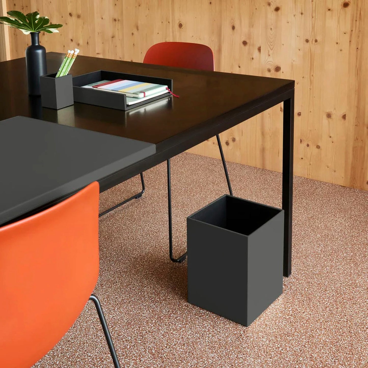 THEMIS Papierkorb | 250 x 250 mm, Lederbezug