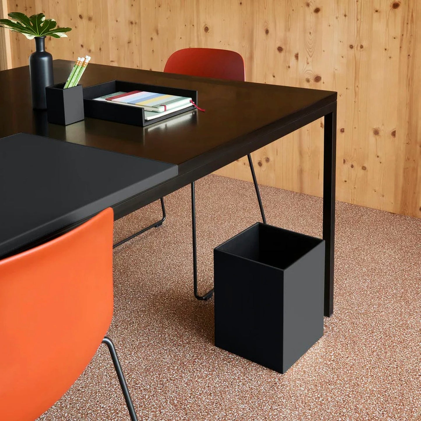 THEMIS Papierkorb | 250 x 250 mm, Lederbezug