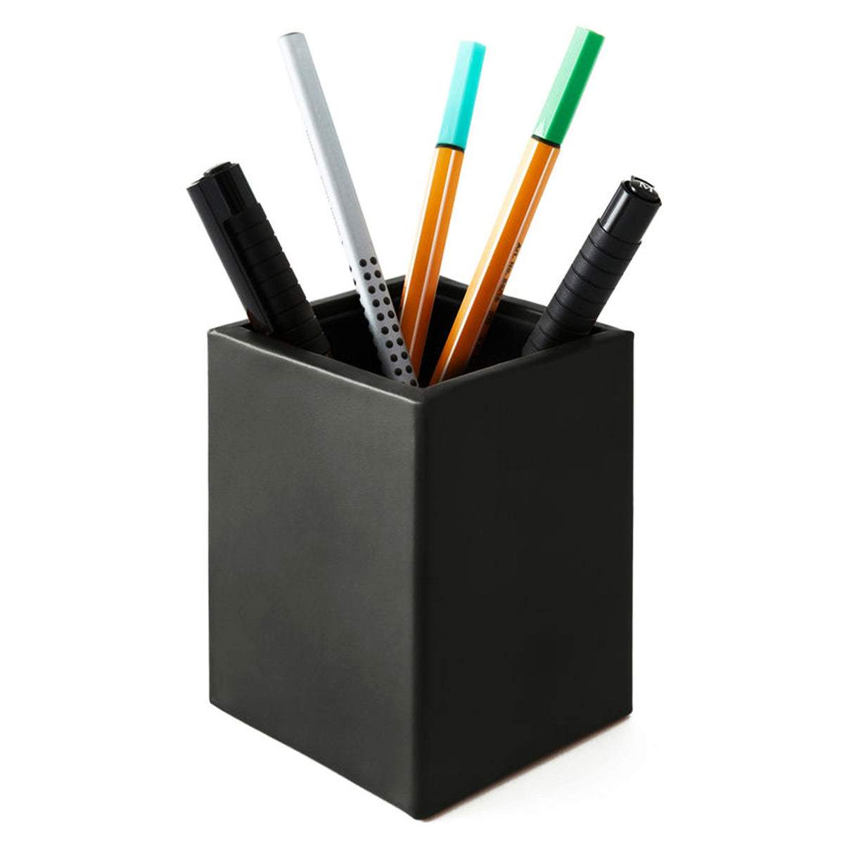Porte-crayons THEMIS | 70 x 70 mm, revêtement en cuir - 1 Lightbox Main Image