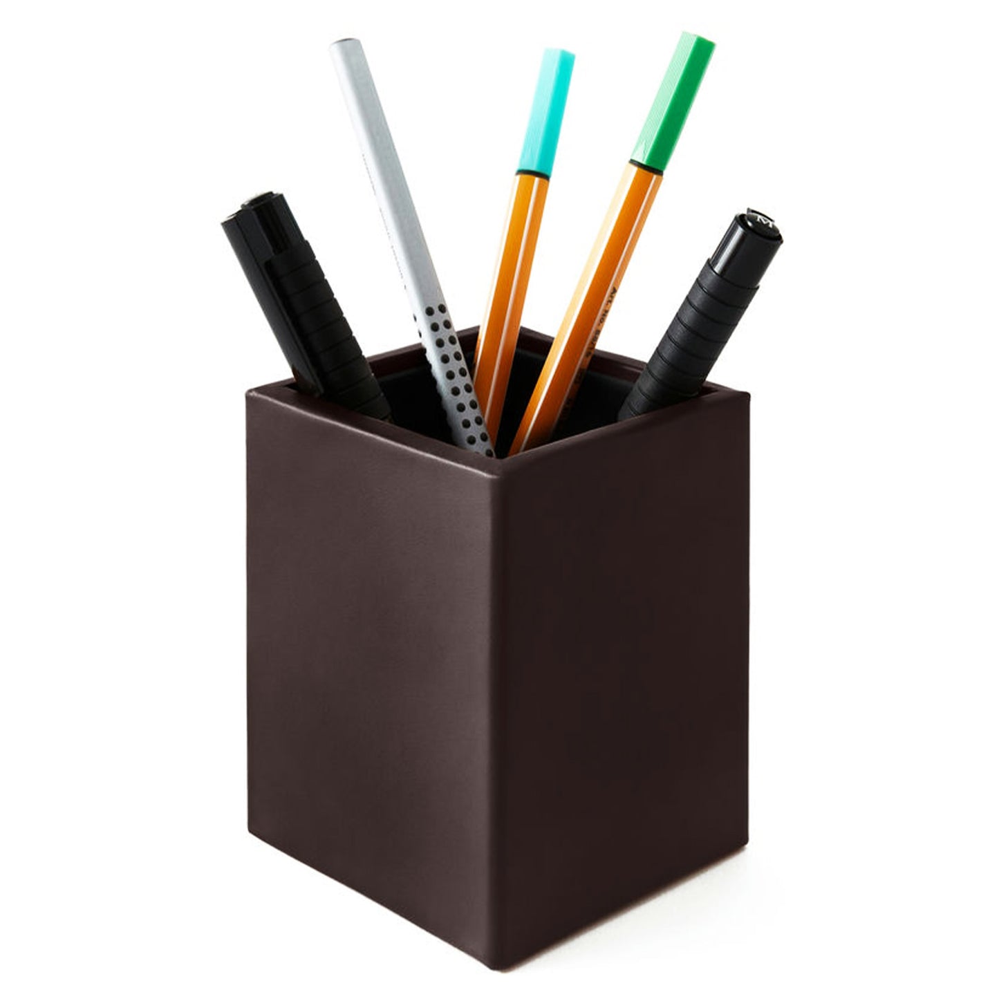 THEMIS Stiftehalter | 70 x 70 mm, Lederbezug