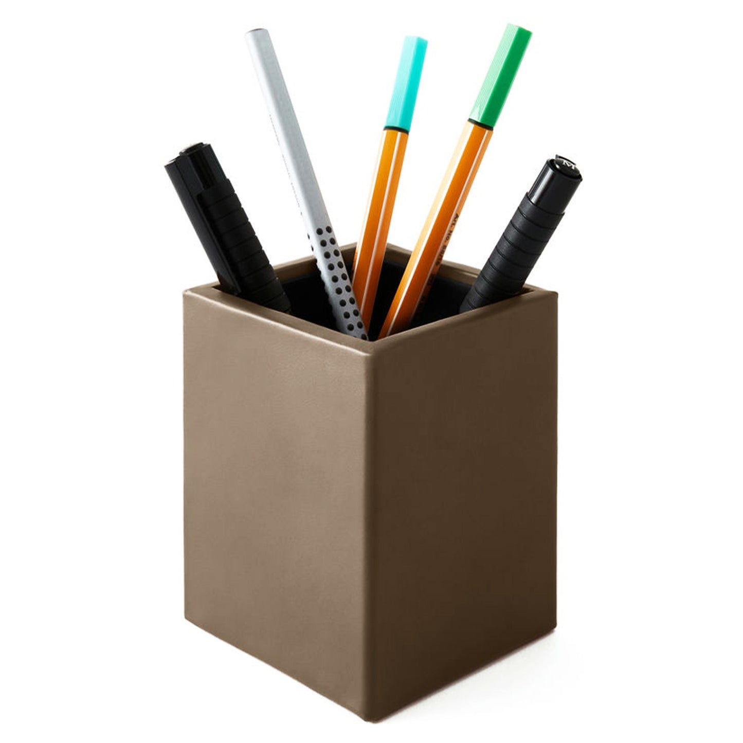 THEMIS Stiftehalter | 70 x 70 mm, Lederbezug