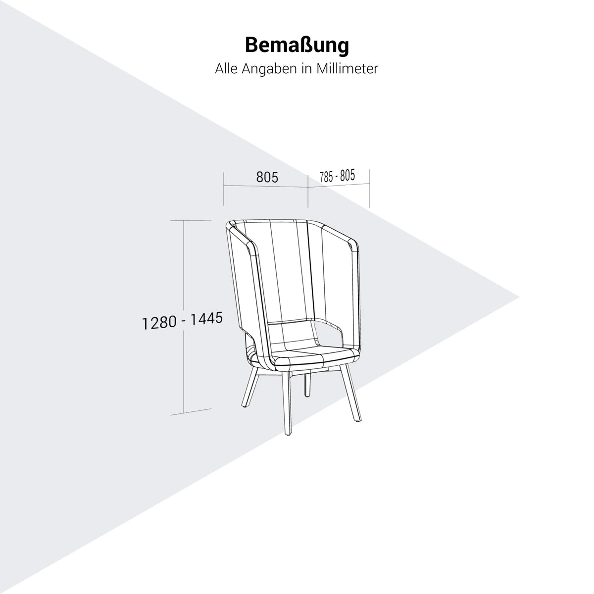 TWIST&SIT Soft Sessel | 1-Sitzer, hohe Rückenlehne