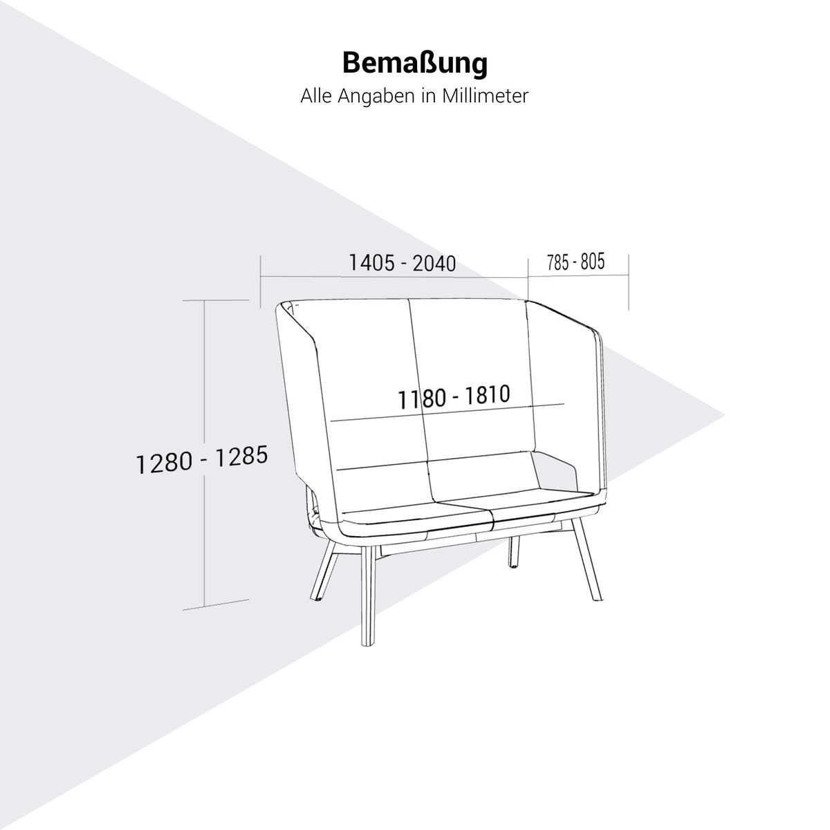TWIST&SIT Soft Sofa | 2- oder 3-Sitzer, hohe Rückenlehne
