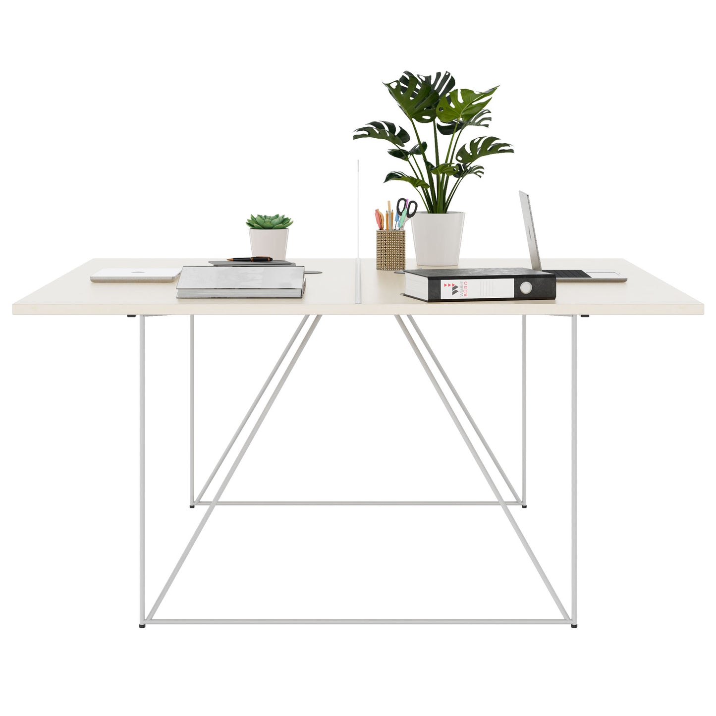 AIR DUO Desk del team | 1600 x 1600 mm, elettrificato, acero