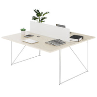 Bureau d'équipe AIR DUO | 1600 x 1600 mm, électrifié, érable