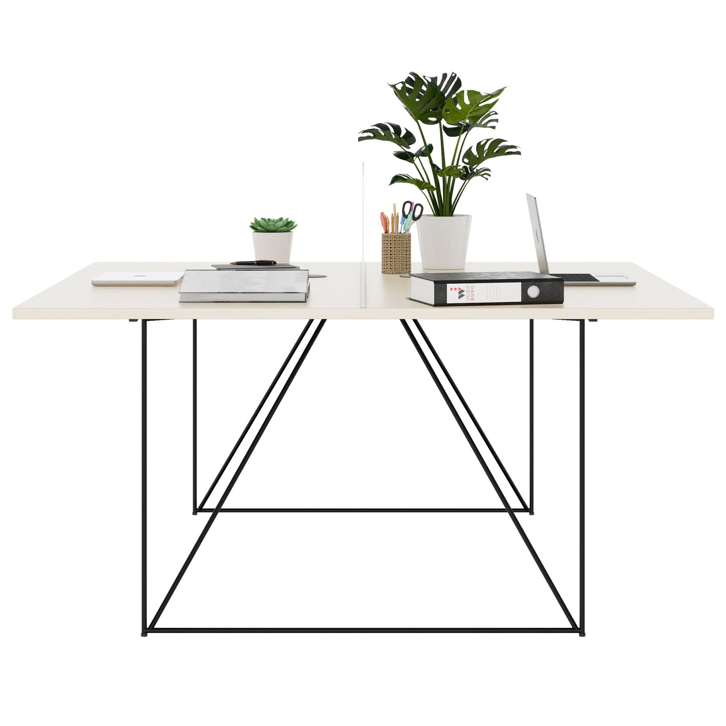 Bureau d'équipe AIR DUO | 1600 x 1600 mm, électrifié, érable