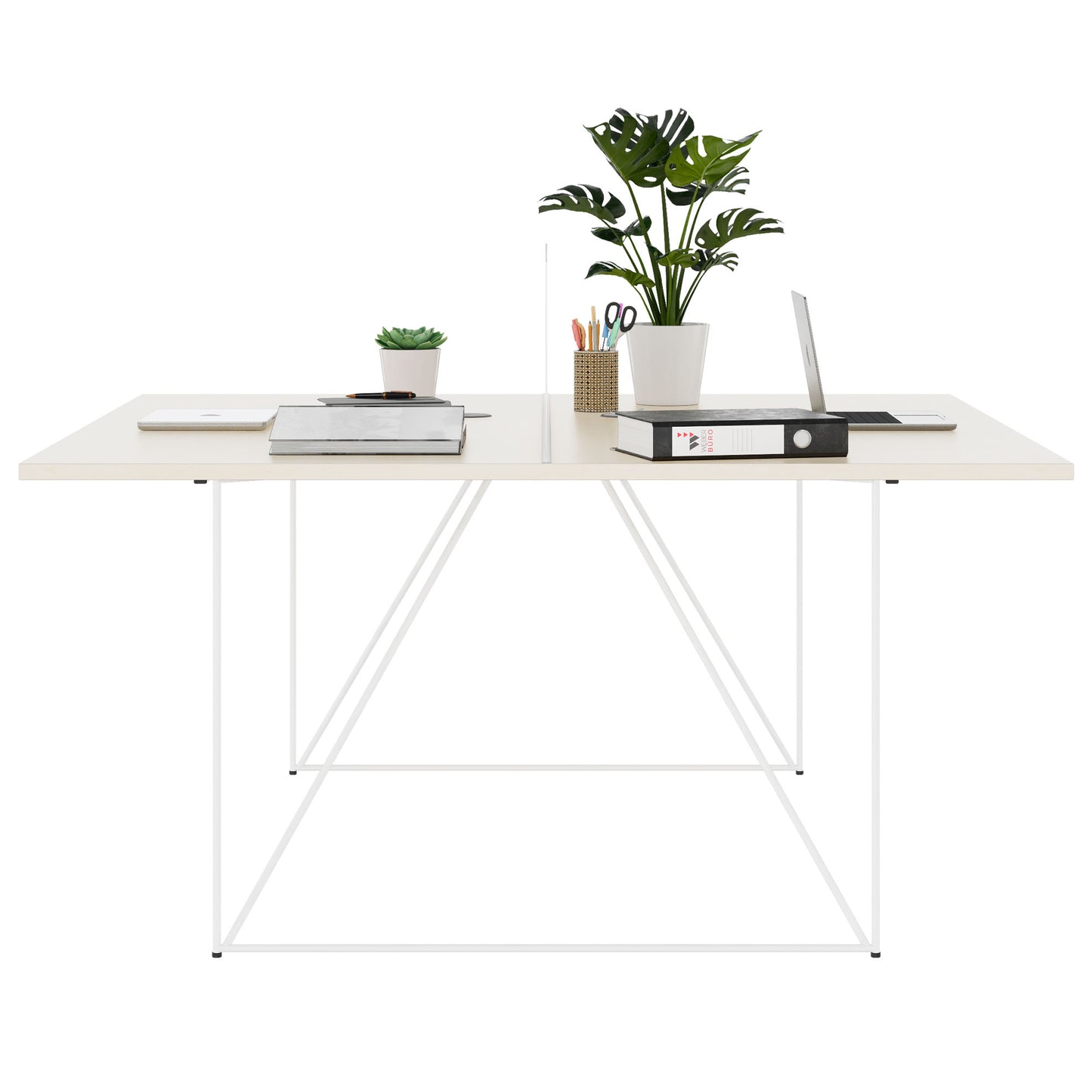AIR DUO Desk del team | 1600 x 1600 mm, elettrificato, acero