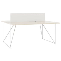 Bureau d'équipe AIR DUO | 1600 x 1600 mm, électrifié, érable