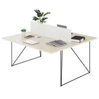 Bureau d'équipe AIR DUO | 1600 x 1600 mm, électrifié, érable