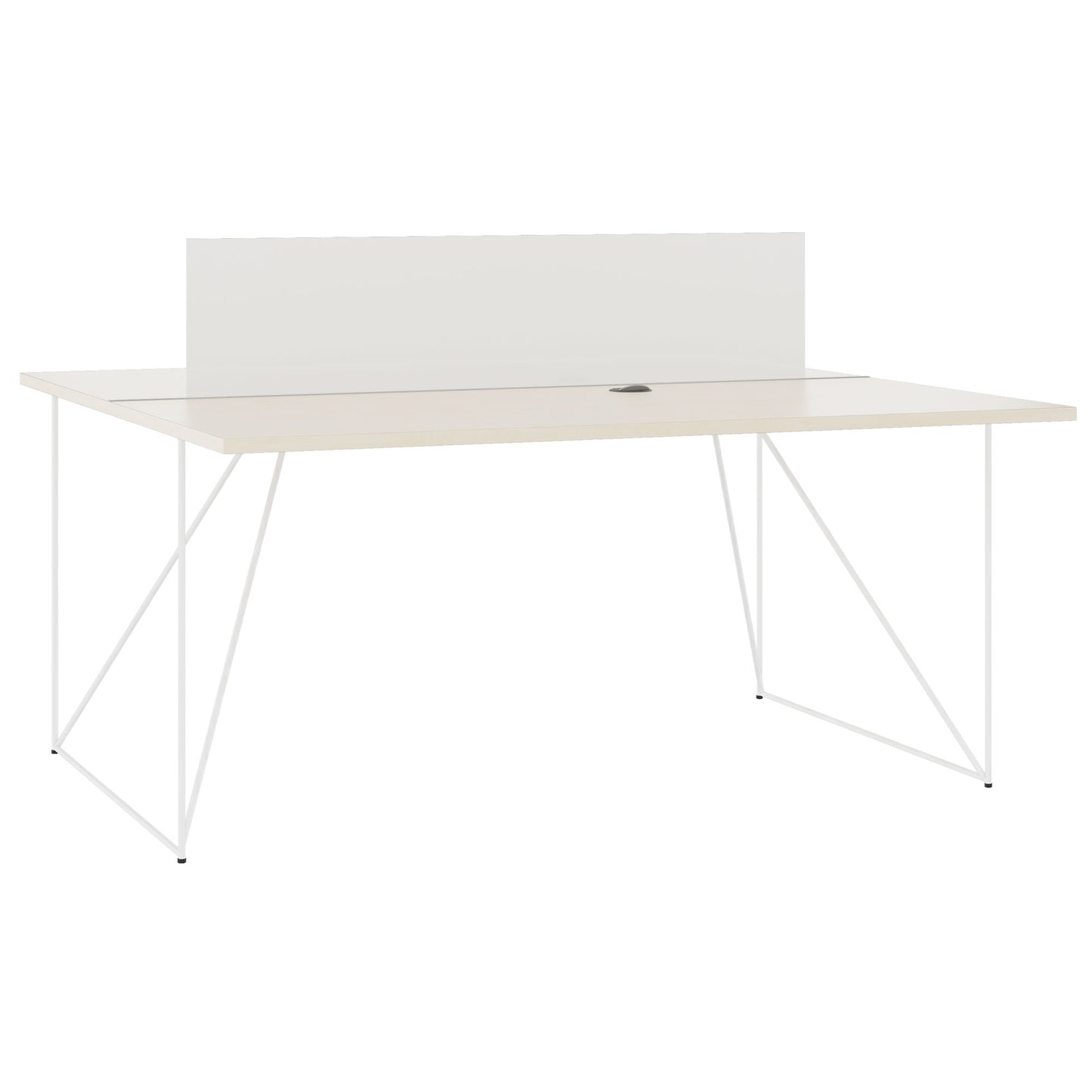 AIR DUO Desk del team | 1600 x 1600 mm, elettrificato, acero
