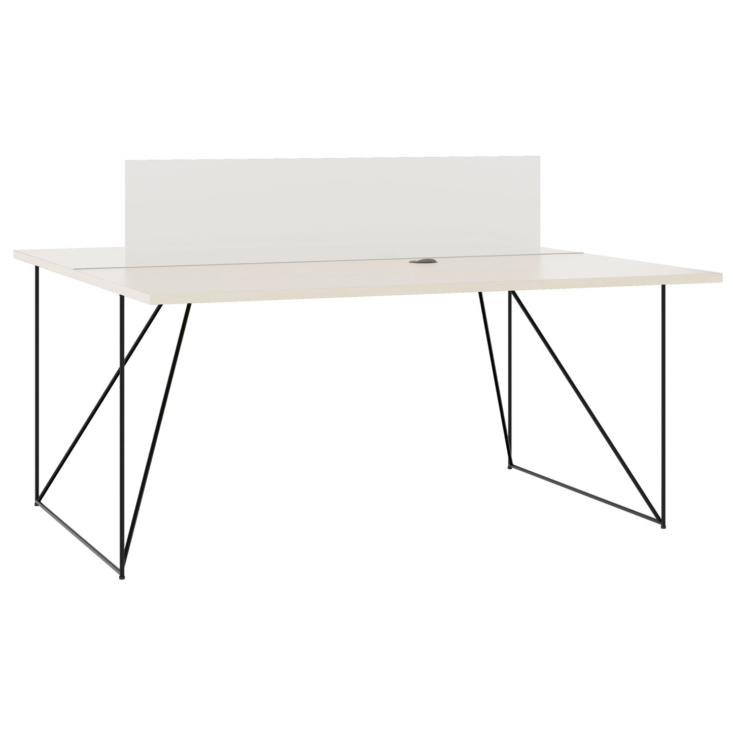 Bureau d'équipe AIR DUO | 1600 x 1600 mm, électrifié, érable