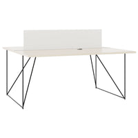 Bureau d'équipe AIR DUO | 1600 x 1600 mm, électrifié, érable