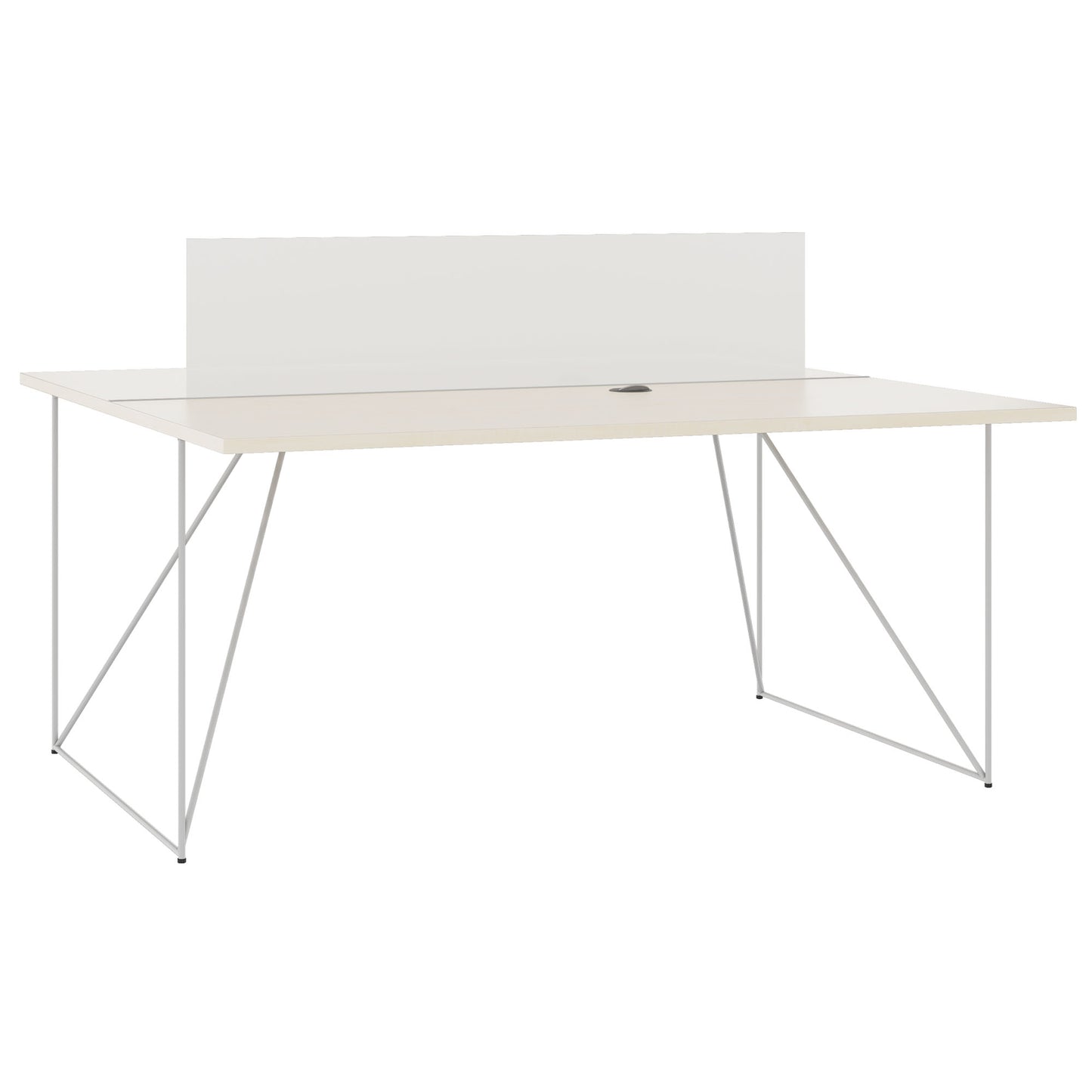 AIR DUO Desk del team | 1600 x 1600 mm, elettrificato, acero
