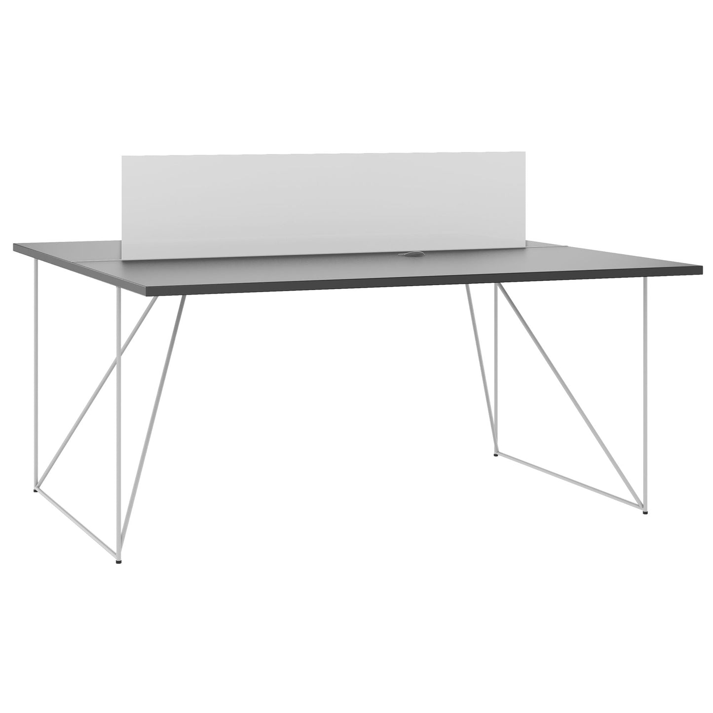 AIR DUO team desk | 1600 x 1600 mm, electrified, anthracite