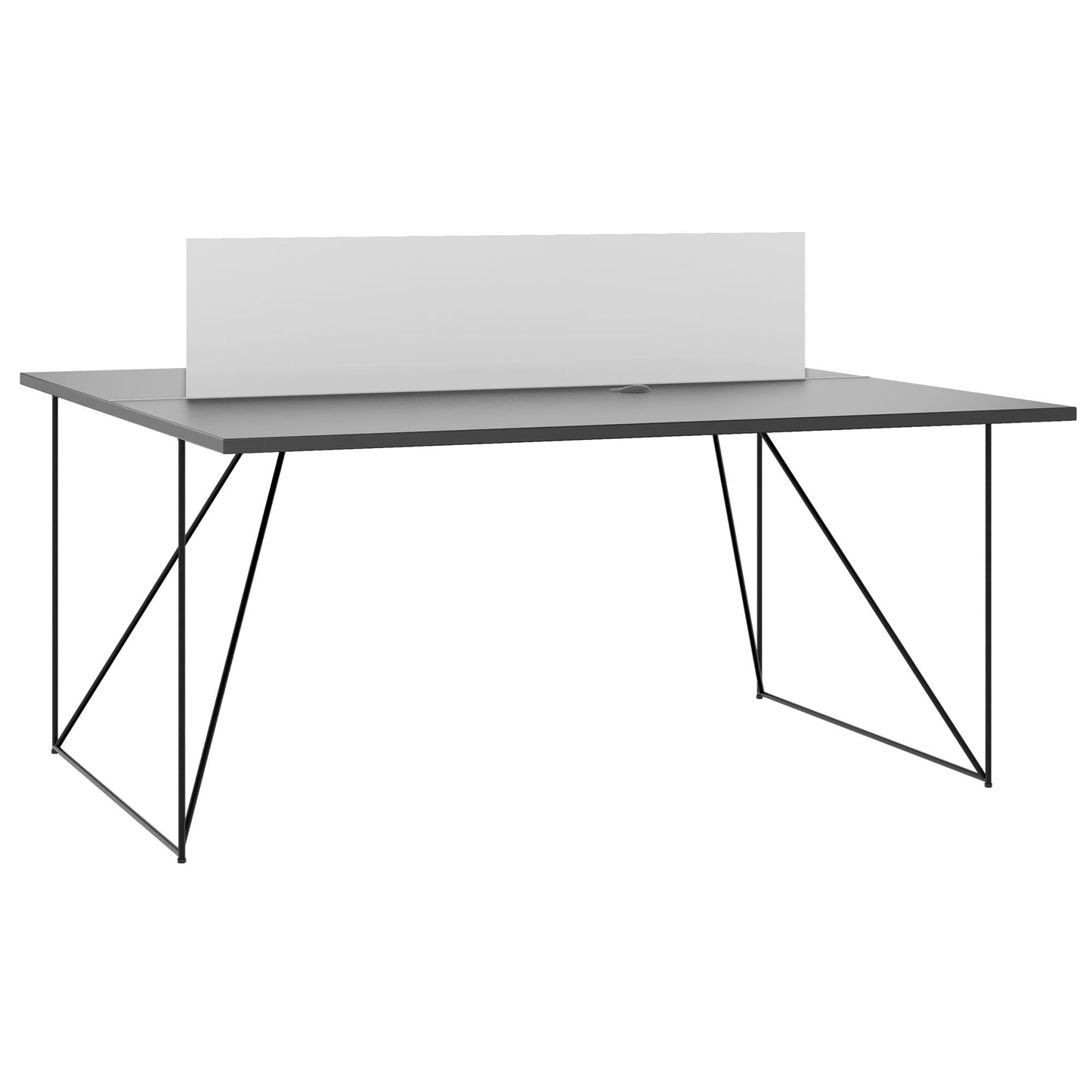 AIR DUO team desk | 1600 x 1600 mm, electrified, anthracite