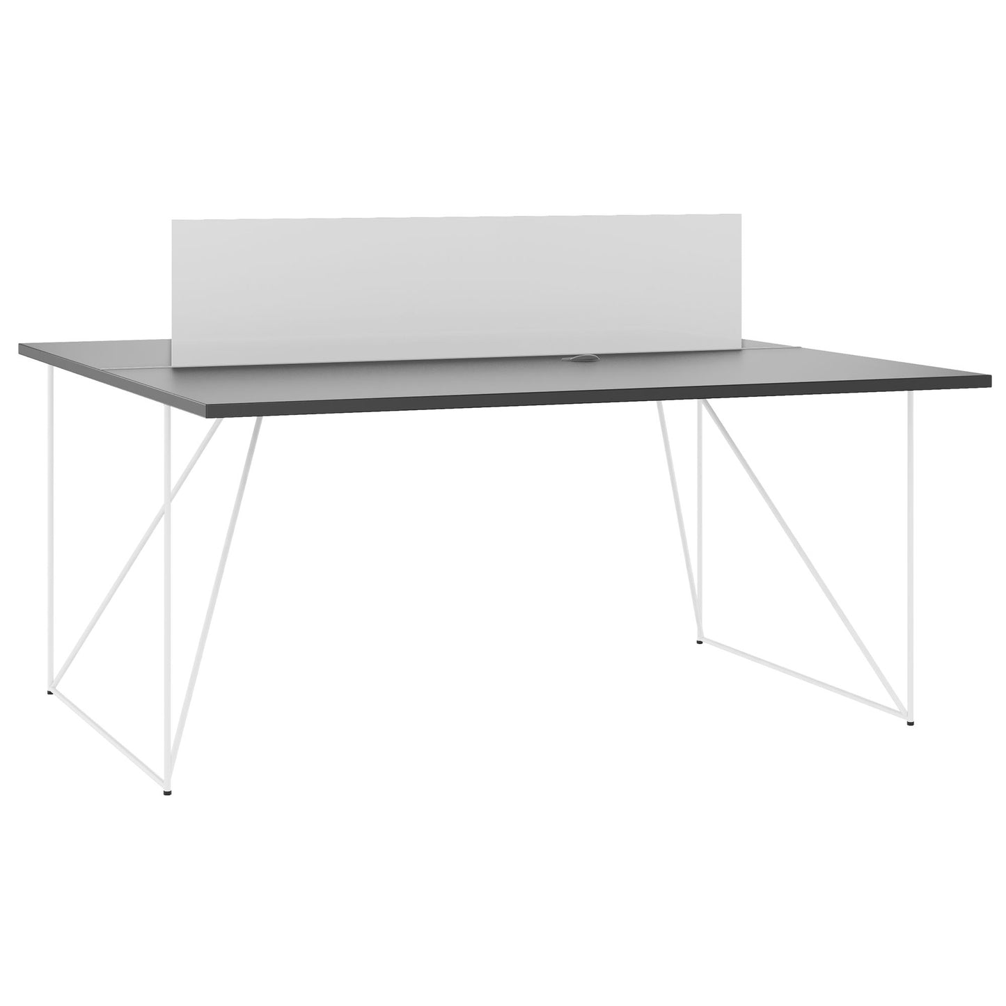 AIR DUO team desk | 1600 x 1600 mm, electrified, anthracite