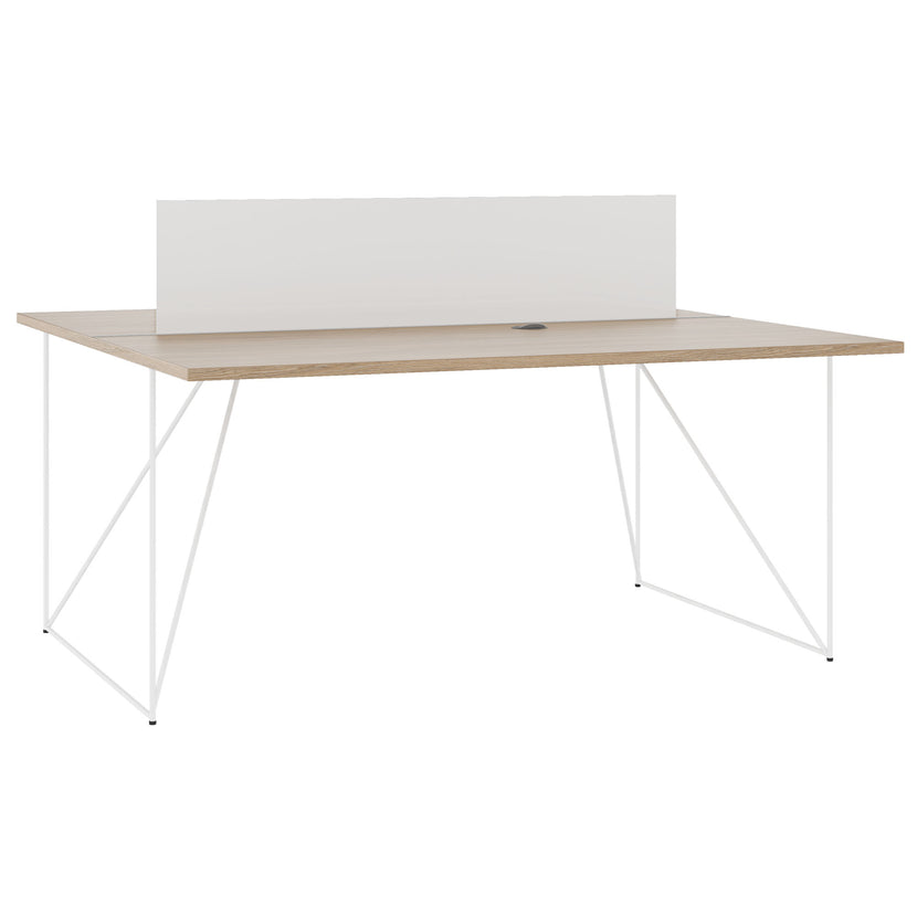 AIR DUO Desk del team | 1600 x 1600 mm, quercia ambra elettrificata