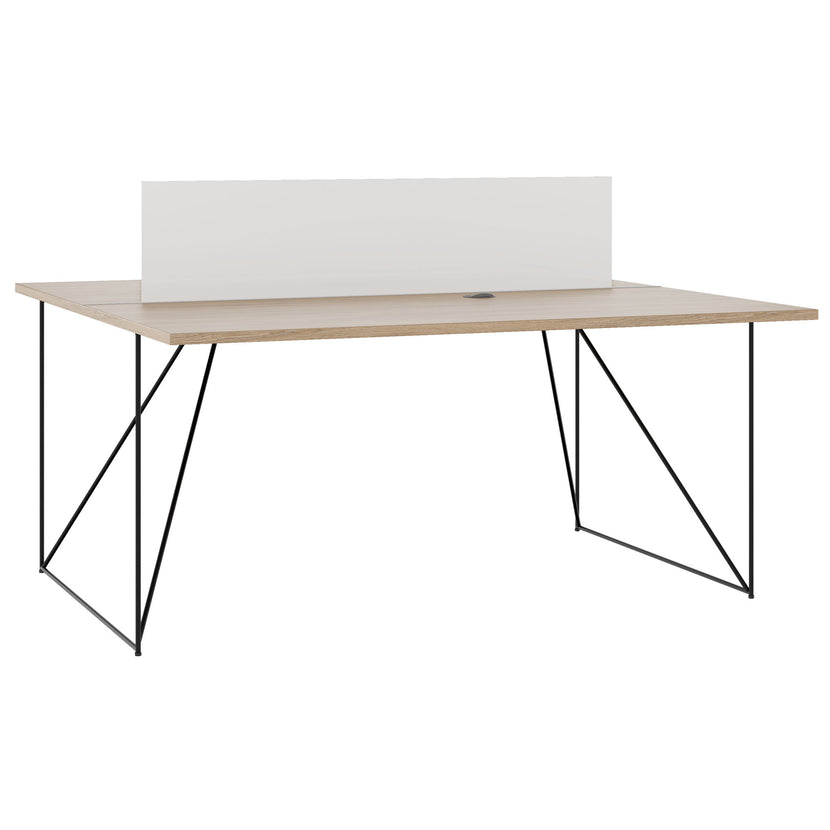 AIR DUO Desk del team | 1600 x 1600 mm, quercia ambra elettrificata