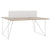 Bureau d'équipe AIR DUO | 1600 x 1600 mm, électrifié, chêne ambré