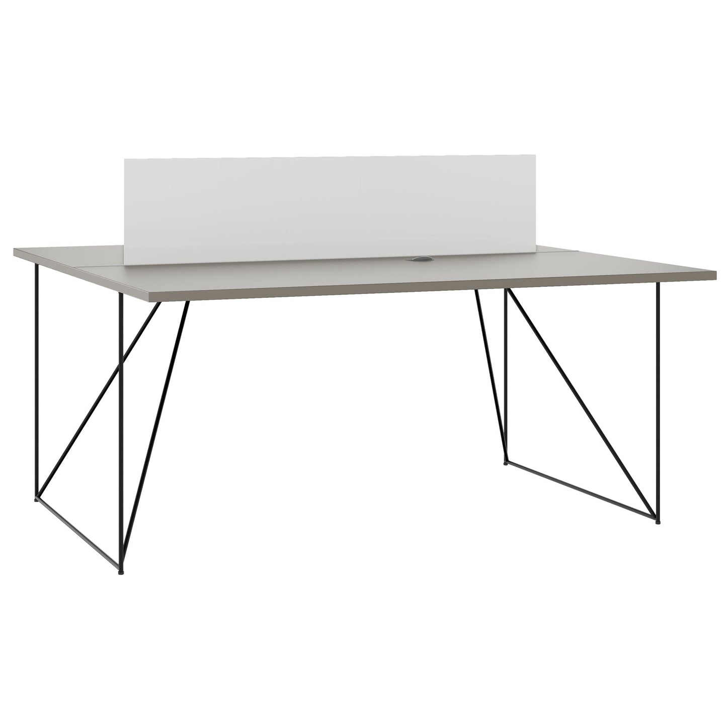 AIR DUO Desk del team | 1600 x 1600 mm, grigio cubanite elettrificato