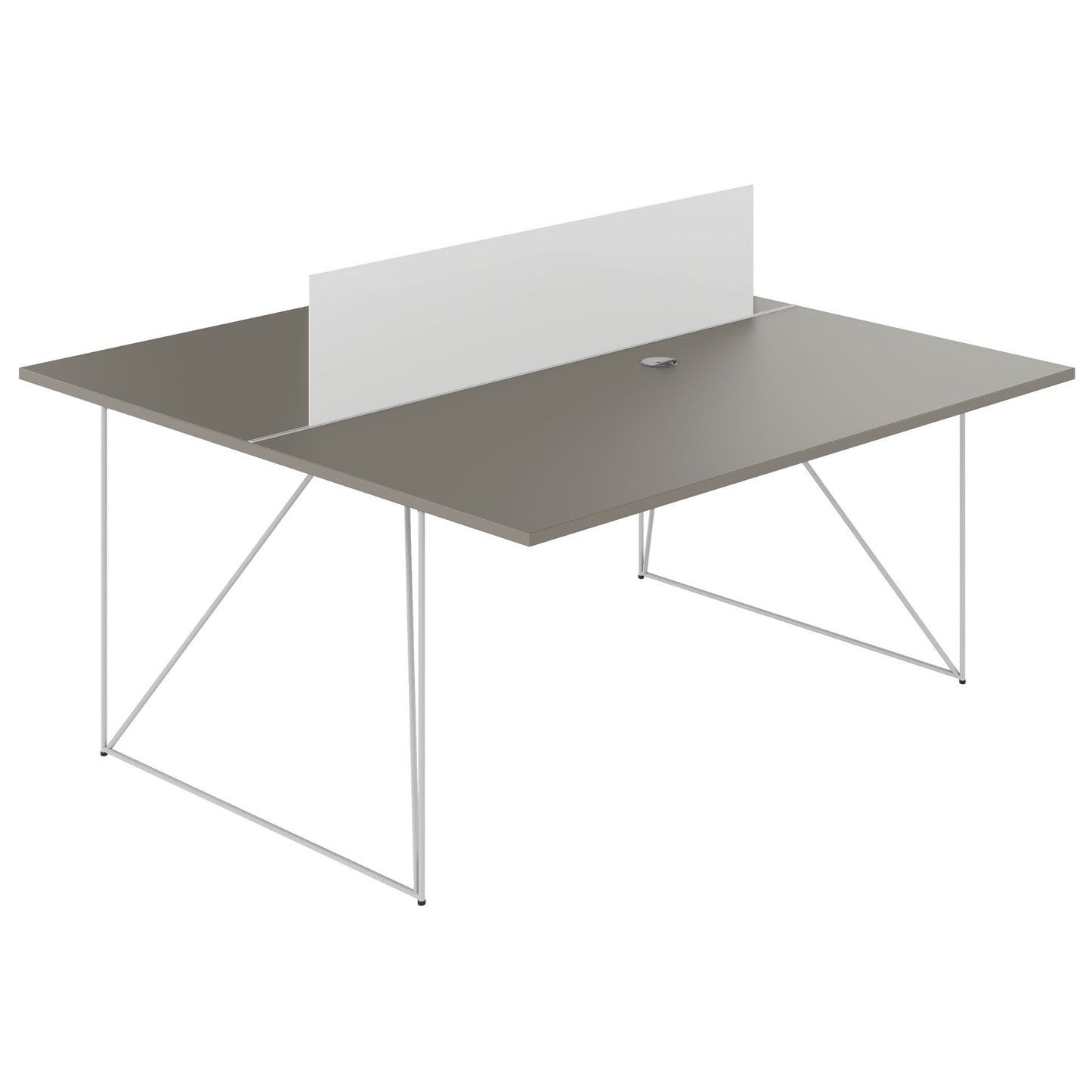 Bureau d'équipe AIR DUO | 1600 x 1600 mm, électrifié, gris Cubanite