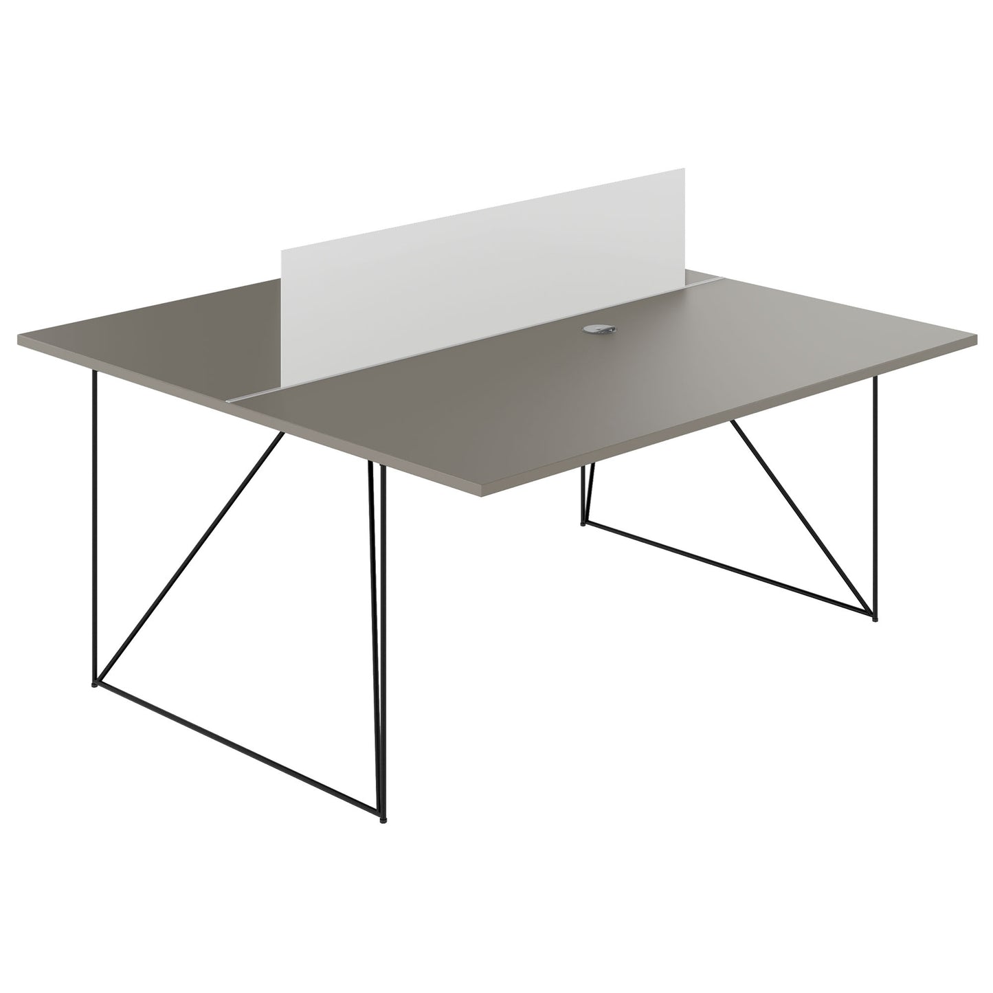 AIR DUO Desk del team | 1600 x 1600 mm, grigio cubanite elettrificato