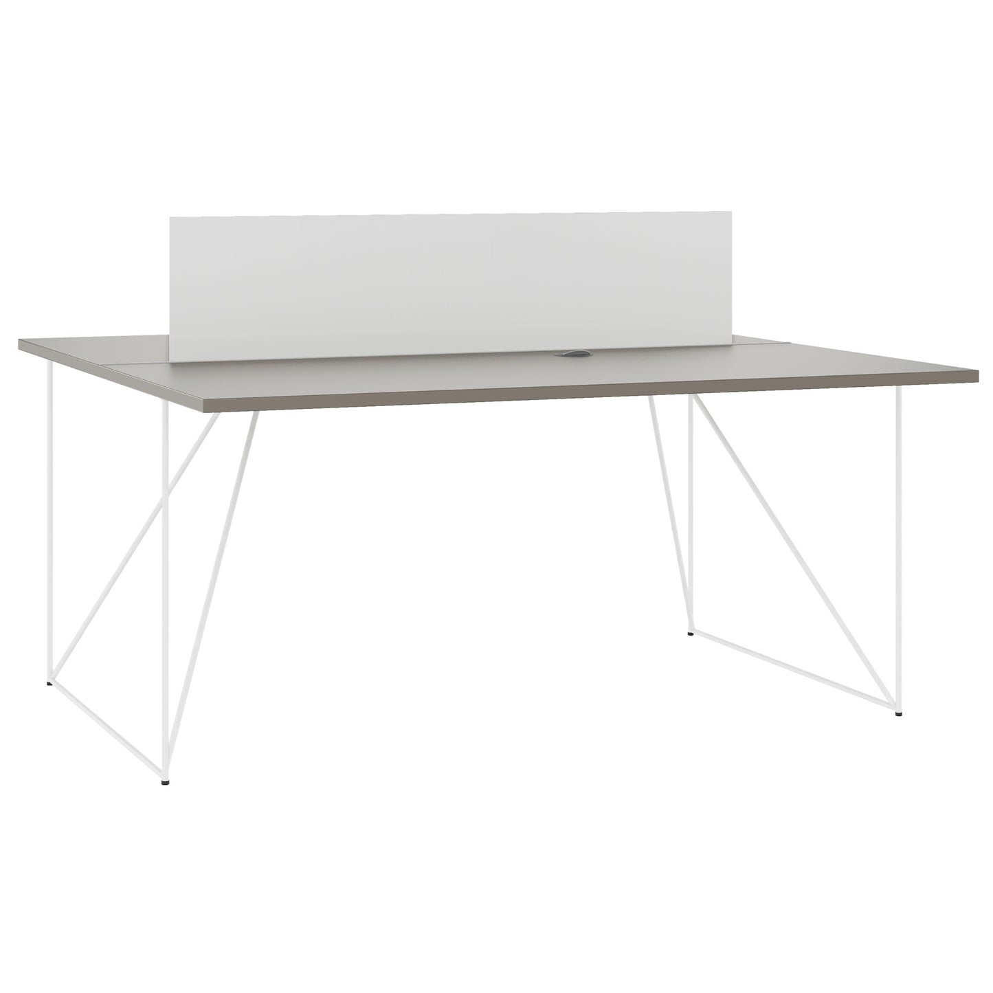 AIR DUO Desk del team | 1600 x 1600 mm, grigio cubanite elettrificato