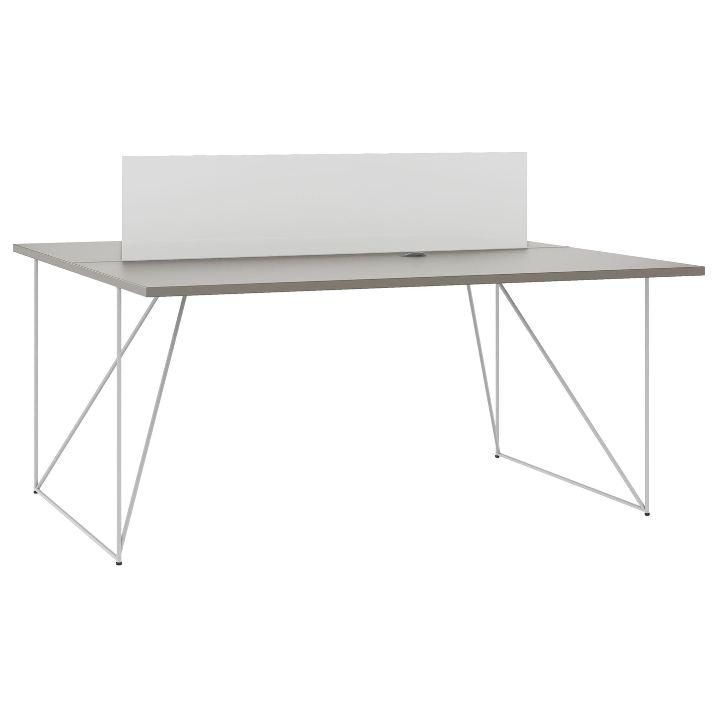 Bureau d'équipe AIR DUO | 1600 x 1600 mm, électrifié, gris Cubanite