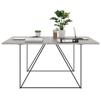 AIR DUO team desk | 1600 x 1600 mm, electrified, gray northern oak