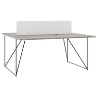 AIR DUO team desk | 1600 x 1600 mm, electrified, gray northern oak