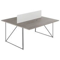 AIR DUO team desk | 1600 x 1600 mm, electrified, gray northern oak