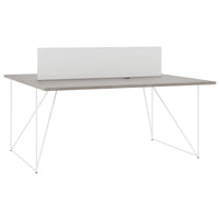 AIR DUO team desk | 1600 x 1600 mm, electrified, gray northern oak