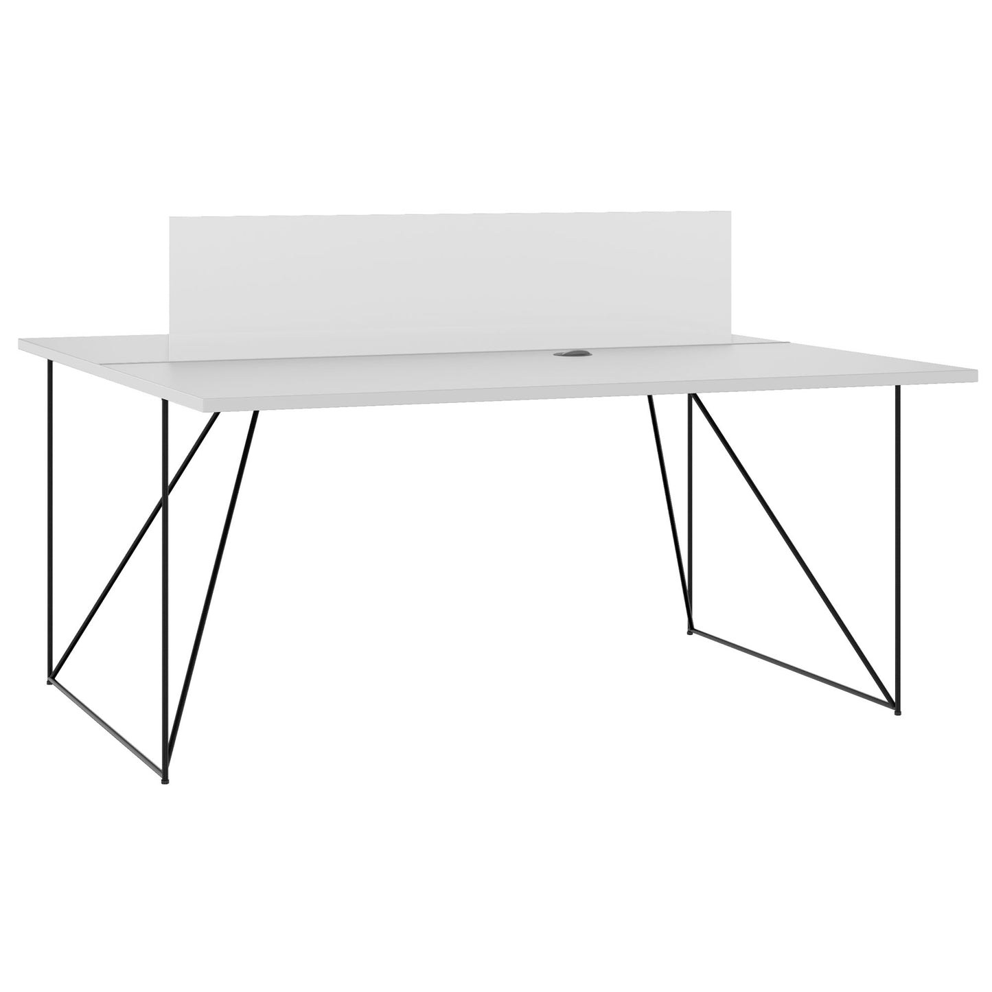 Bureau d'équipe AIR DUO | 1600 x 1600 mm, électrifié, gris perle