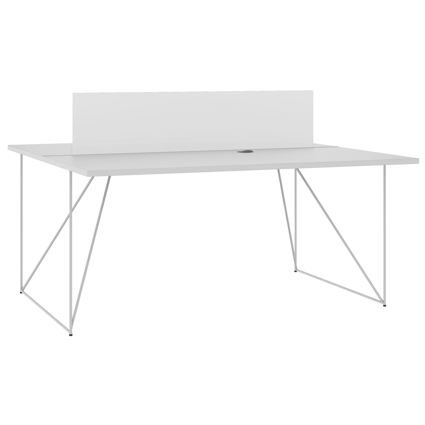 AIR DUO Desk del team | 1600 x 1600 mm, elettrificato, grigio perla