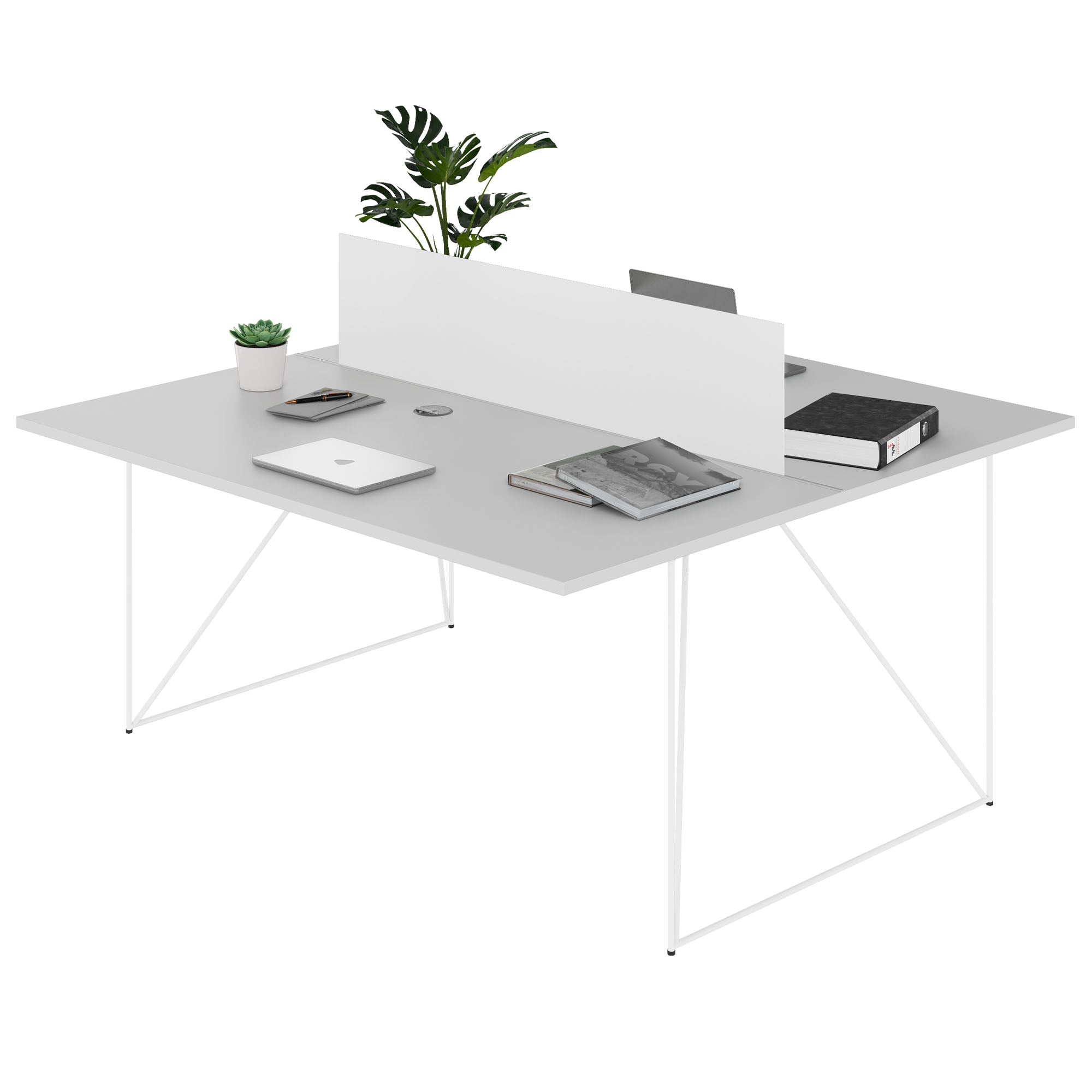 AIR DUO Dessert du bureau | 1600 x 1600 mm, électrifié, gris perlé